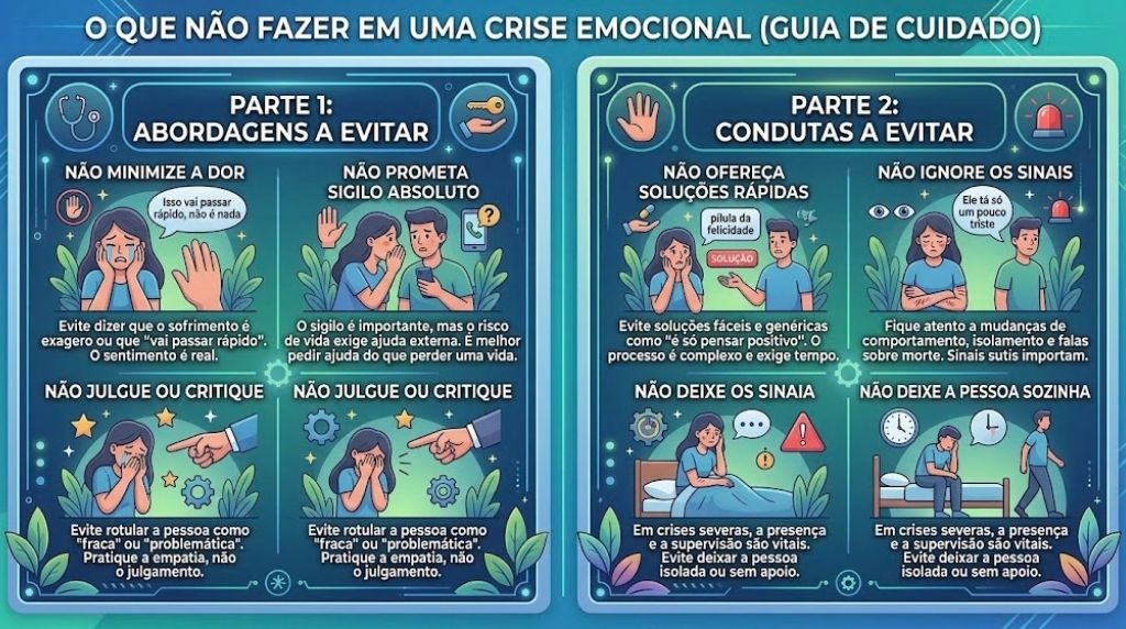 O que não fazer em uma crise emocional