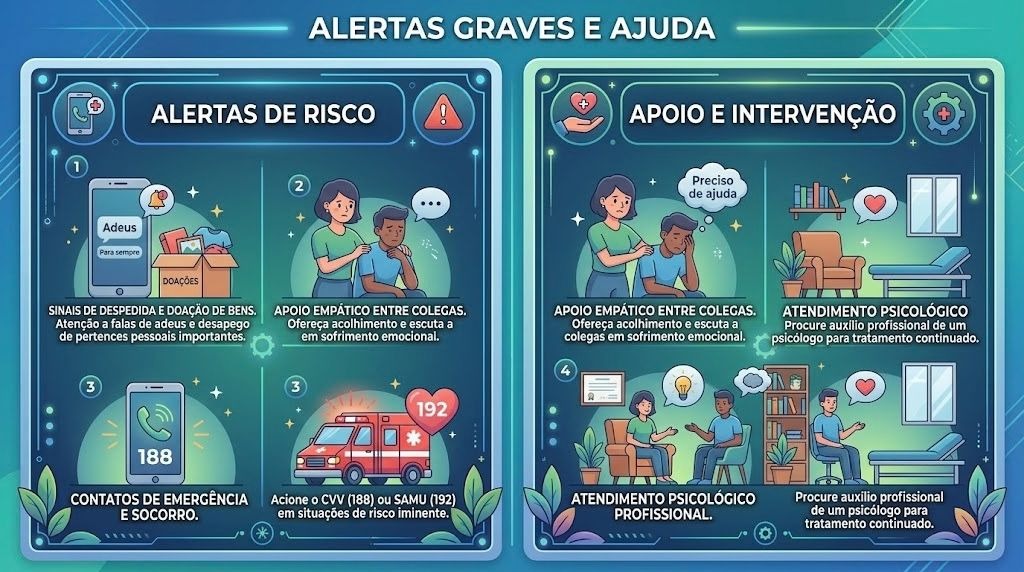 alerta de risco guia sinais de sofrimento emocional
